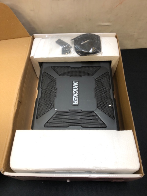 Photo 1 of KICKER 11HS8 8" 150W Hideaway Car Audio Powered Subwoofer Sub Enclosure HS8 - MISSING BASE CONTROL & WIRES 
