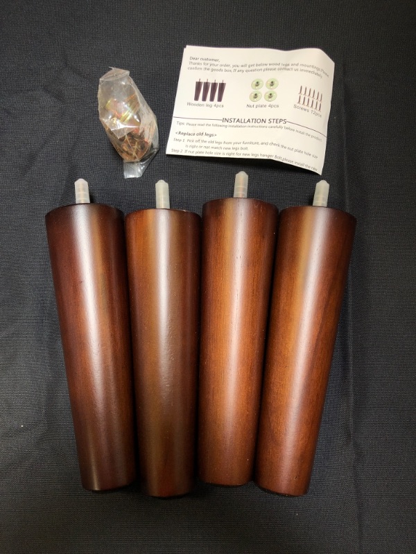 Photo 1 of WOODEN LEG RELACEMENTS - 4 PCS - SIZE 8 X 2 INCHES 