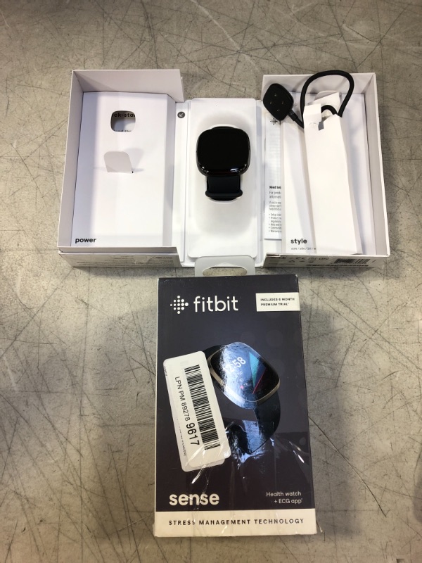 Photo 2 of Fitbit Sense Advanced Smartwatch with Tools for Heart Health, Stress Management & Skin Temperature Trends, Carbon/Graphite, One Size (S & L Bands Included)
