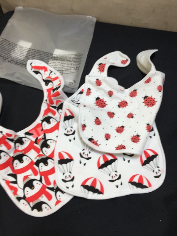 Photo 2 of MYZIDEA Baby Bibs 3-Pack Baby Bandana Drool Bibs for Boys Girls Stuff,Terry Bibs,Newborn Toddler Bibs Organic Cotton 3-24 Months Waterproof Bibs
