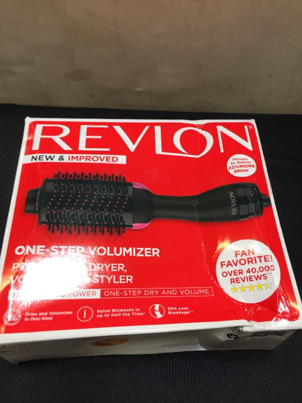 Photo 4 of REVLON One-Step Volumizer Original 1.0 Hair Dryer and Hot Air Brush, Black
