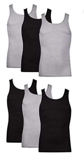 Photo 1 of Hanes Men's 6-Pack Tagless Cotton Tank Undershirt
