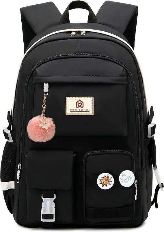 Photo 1 of Laptop Backpacks 15.6 Inch School Bag College Backpack Anti Theft Travel Daypack Large Bookbags for Teens Girls Women Students (Black)