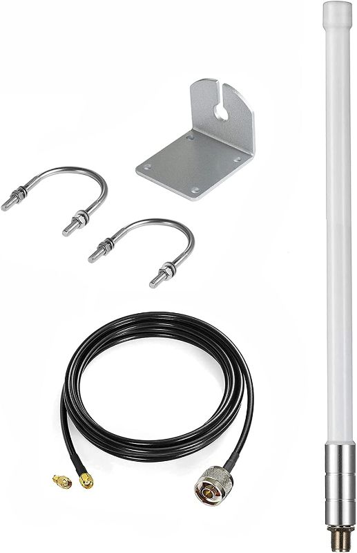 Photo 1 of Waterproof 8dBi Long Range Cellular Ultra Distance LoRa Gateway Antenna Omni-Directional Glass Fiber LoRaWan 915MHz Antenna with 5M/16.4FT Cable for Helium RAK Hotspot HNT Finestra Miner Mining