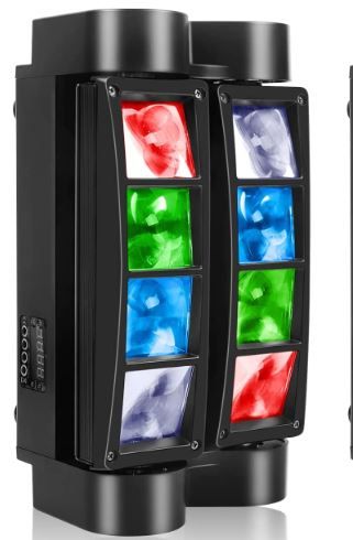 Photo 1 of Moving Head Light 8x10W LEDs Beam DJ Lights RGBW Sound Activated and DMX-512 Control for Party Pub Festival Disco Show Wedding Event Stage Lighting