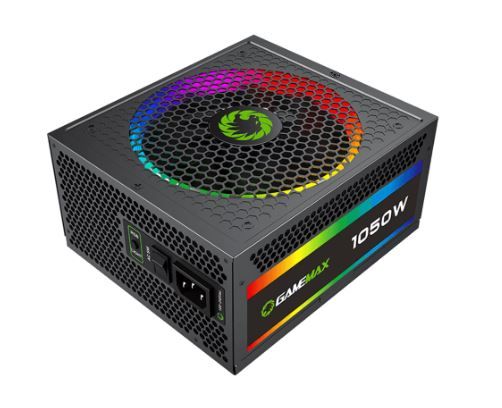 Photo 1 of RGB Power Supply 1050W Fully Modular 80+ Gold Certified with Addressable RGB Light - Vairous Color Mode, 1050W Power Supply - Black