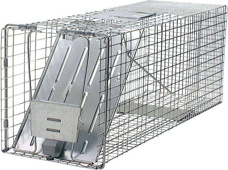 Photo 1 of Havahart 1079SR Large 1-Door Humane Catch and Release Live Animal Trap for Raccoons, Cats, Bobcats, Beavers, Small Dogs, Groundhogs, Opossums, Foxes, Armadillos, and Similar-Sized Animals