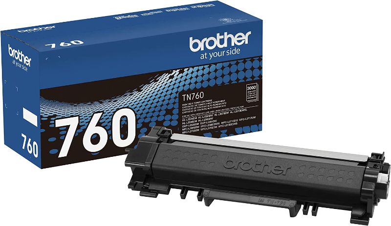 Photo 1 of Brother Genuine Cartridge TN760 High Yield Black Toner,1 Pack