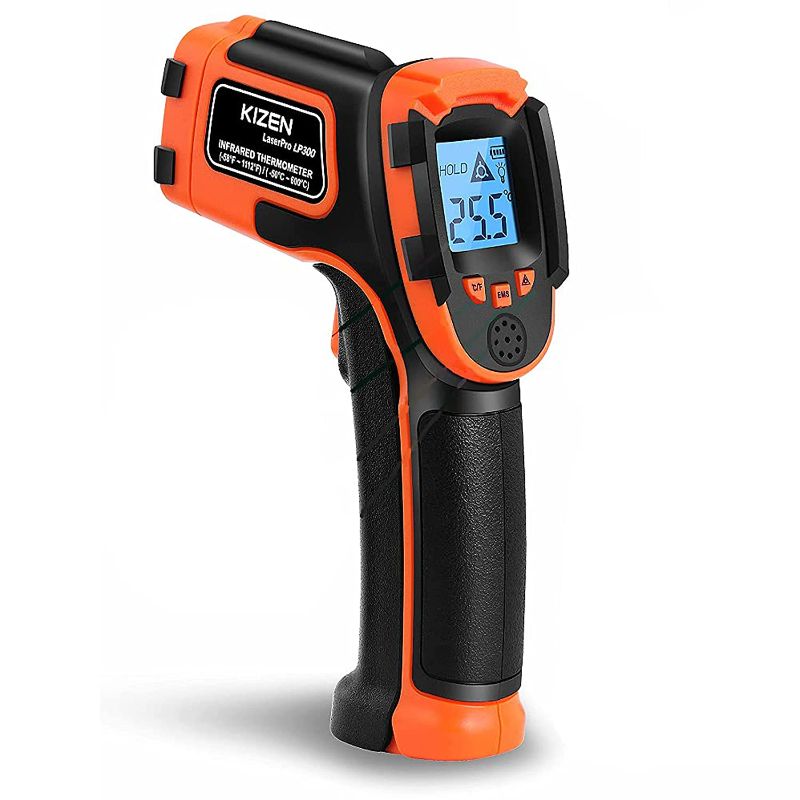 Photo 1 of KIZEN Infrared Thermometer Gun (LaserPro LP300) - Handheld Heat Temperature Gun for Cooking, Pizza Oven, Grill & Engine - Laser Surface Temp Reader -58F to 1112F - NOT for Humans
