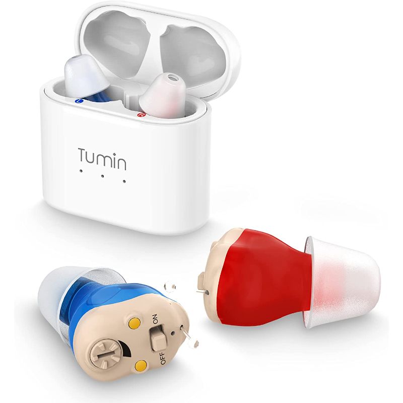 Photo 1 of Tumin Digital Hearing Aids for Seniors & Adults, Rechargeable Nano Hearing Amplifier for Hearing Loss, Completely-in-Canal Mini Earbuds with Noise Cancelling, Invisible and Portable
