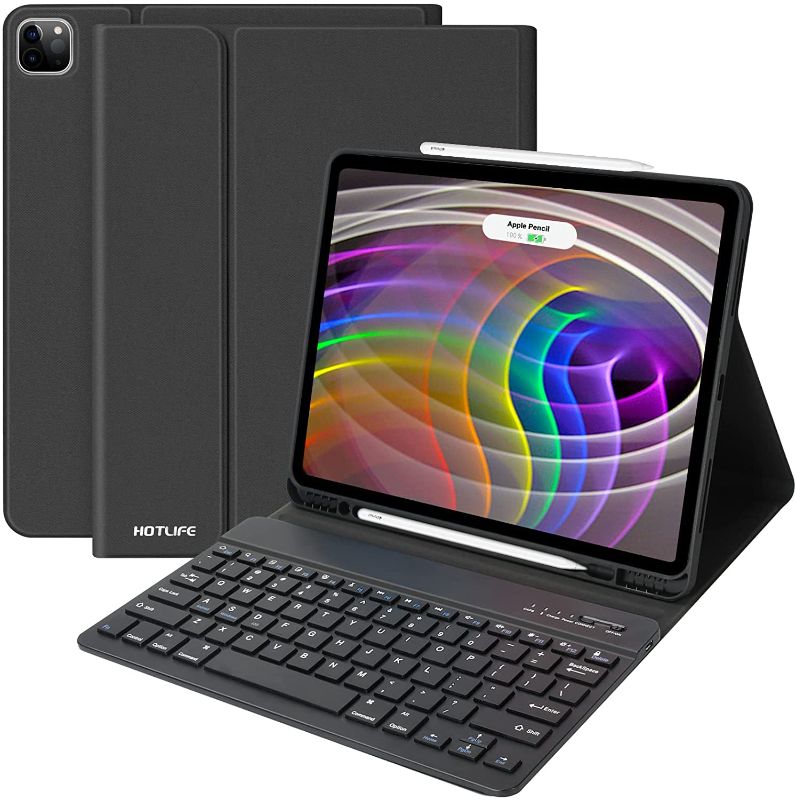 Photo 1 of iPad Case with Keyboard 10.2'' - iPad 9th Generation Case with Keyboard (2021), Built-in Pencil Holder - iPad Case 9th Generation/8th Gen/7th - Black
