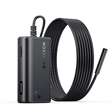 Photo 1 of DEPSTECH Wireless Endoscope, IP67 Waterproof WiFi Borescope Inspection 2.0 Megapixels HD Snake Camera for Android and iOS Smartphone, iPhone, iPad, Samsung -Black(11.5FT)
