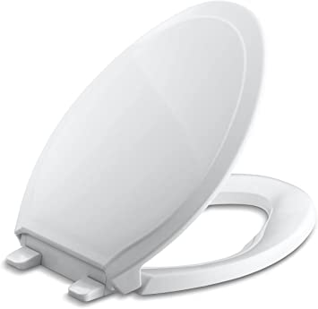 Photo 1 of  Removable Enameled Wood Toilet Seat That Will Never Loosen, 1 Pack ELONGATED - Premium Hinge, White

