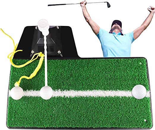 Photo 2 of Asyxstar Golf Swing Groover - Golf Swing Trainer Aid Hitting Mat 4-in-1 for Turn Shot, String Shot, Free Shot and Putting Golf Mat Ideal for Indoor and Outdoor Golf Practice mats golf gifts for men
