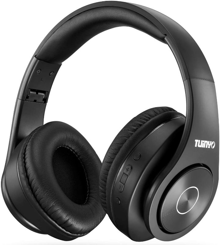 Photo 1 of Bluetooth Headphones Wireless,TUINYO Over Ear Stereo Wireless Headset 35H Playtime with deep bass, Soft Memory-Protein Earmuffs, Built-in Mic Wired Mode PC/Cell Phones/TV-Black
