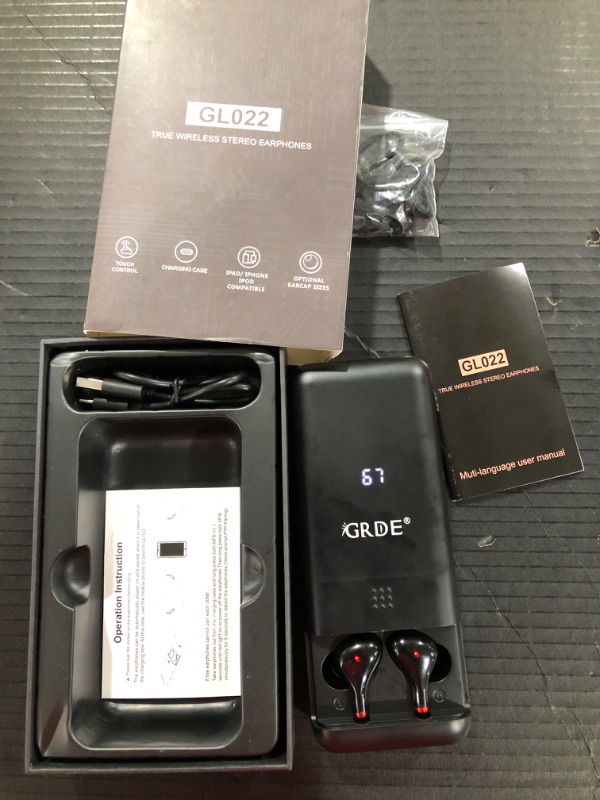 Photo 4 of GRDE GL022 True Wireless Stereo Earphones (Black)
