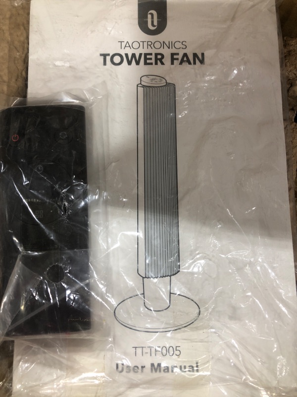 Photo 3 of 42” or 36” Height Adjustable, 90° Oscillating Tower Fan with 5 Fan Speeds
