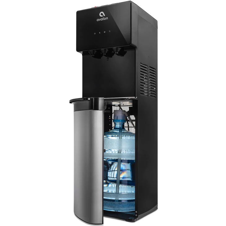 Photo 1 of bottom loading bottled water cooler 
• Hot, cold, and cool water output
• Fits standard 3 to 5 gallon jugs
• Easy load - no lifting, flipping, or spills
