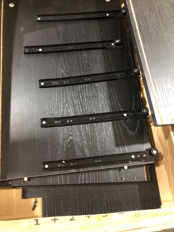 Photo 3 of BRIMNES
4-drawer dresser, black/frosted glass, 30 3/4x48 7/8 "