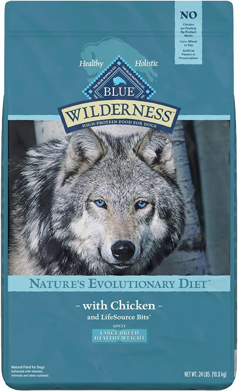 Photo 1 of Blue Buffalo Wilderness High Protein, Natural Adult Large Breed Healthy Weight Dry Dog Food, Chicken 24-lb 

***EXPIRED***