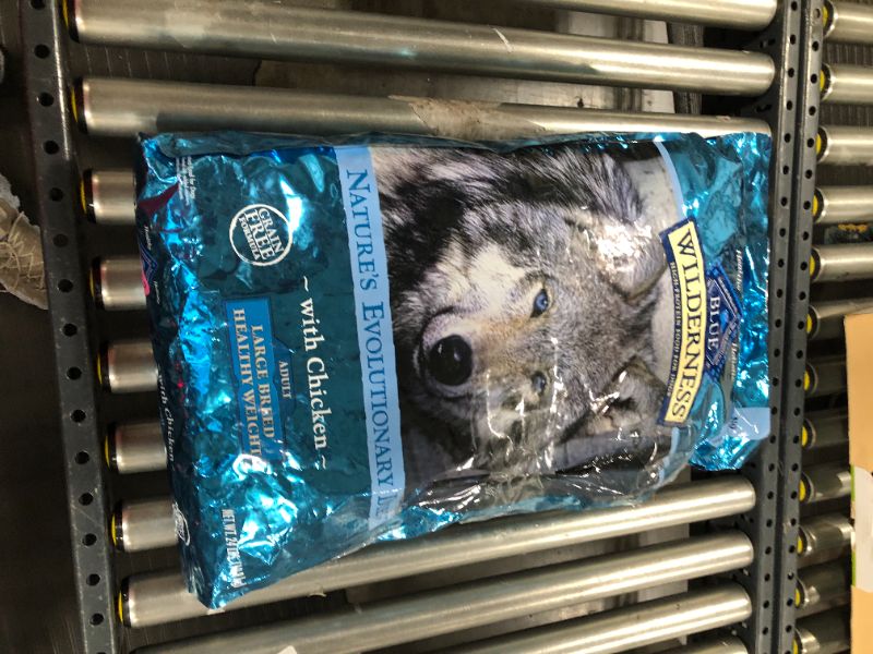 Photo 2 of Blue Buffalo Wilderness High Protein, Natural Adult Large Breed Healthy Weight Dry Dog Food, Chicken 24-lb 

***EXPIRED***