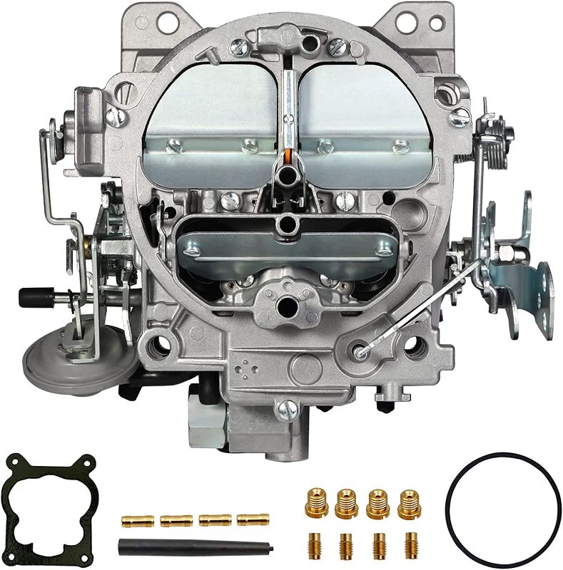 Photo 1 of 4 Barrels Carburetor Carb ,For Edelbrock 1901R Rochester Quadrajet 4MV Chevy 1966-1973 - Summit Jegs Divorced Choke 1901-GG 4-BBL, Replace for Corvettes 1975-1979 750 CFM Vacuum Secondary Durable