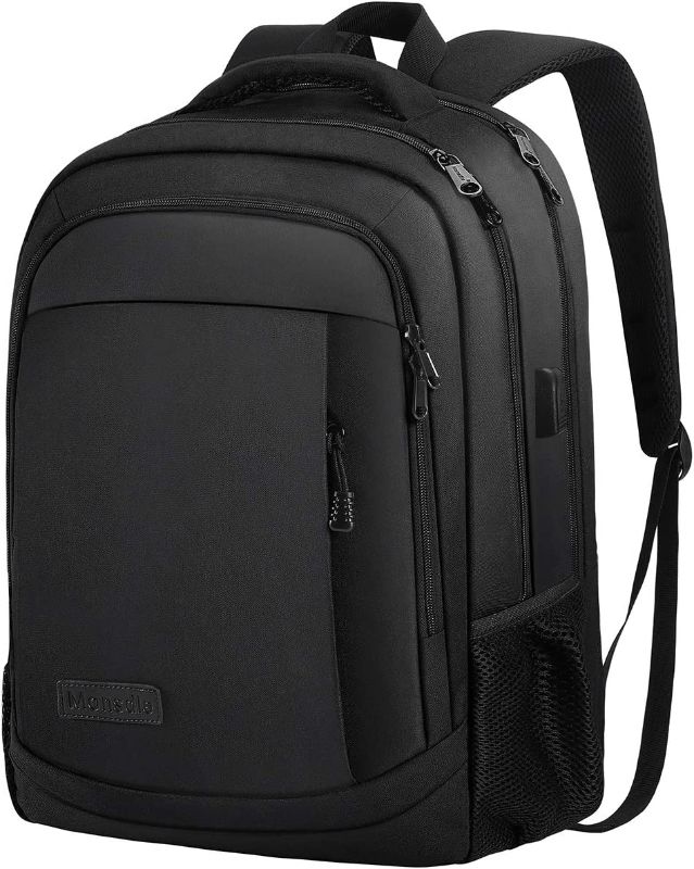 Photo 1 of Monsdle Travel Laptop Backpack Anti Theft Water Resistant Backpacks School Computer Bookbag with USB Charging Port for Men Women College Students Fits 15.6 Inch Laptop (Black)