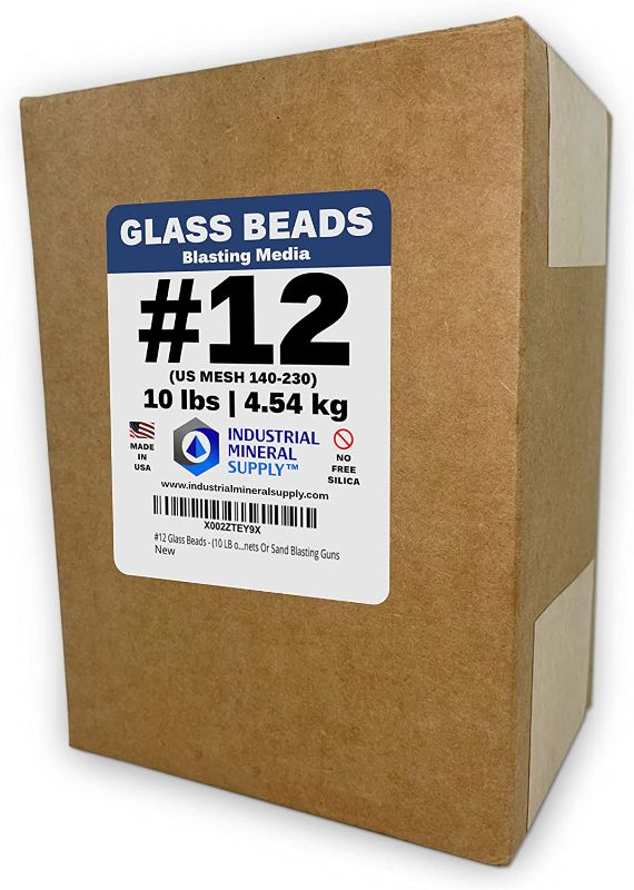 Photo 1 of #12 Glass Beads - (10 LBS or 4.54 kg) - Blasting Abrasive Media (Extra Fine) - 140-230 US Mesh for Blast Cabinets or Sand Blasting Guns, White