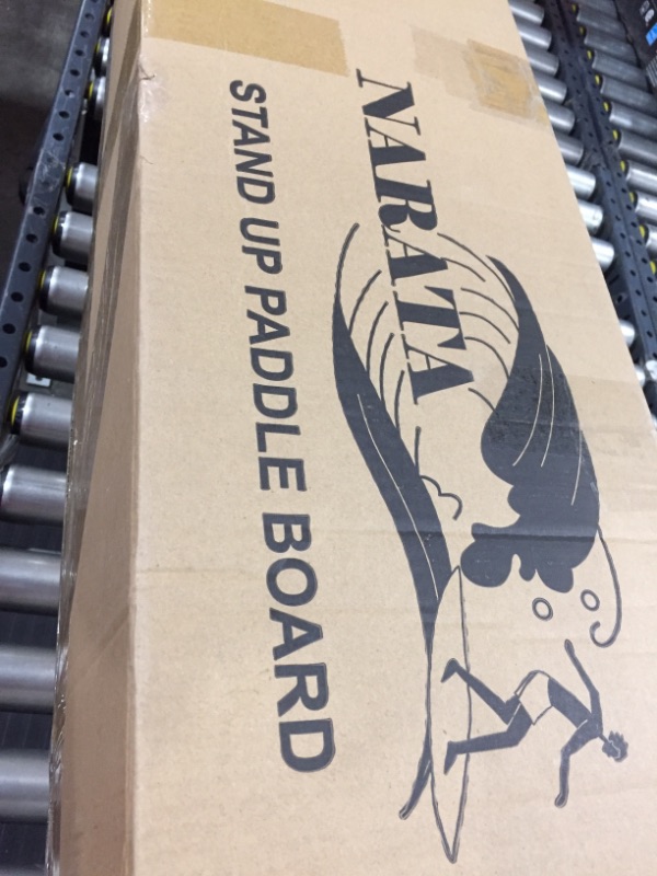 Photo 1 of NARATA Inflatable Stand Up Paddle Board for All Skill Levels with Paddle Holder, Action Mount, 5 Grab Handles, 11 D-Rings, Waterproof Bag, Fins, Paddle, Pump, Leash, Repair Kit, Backpack