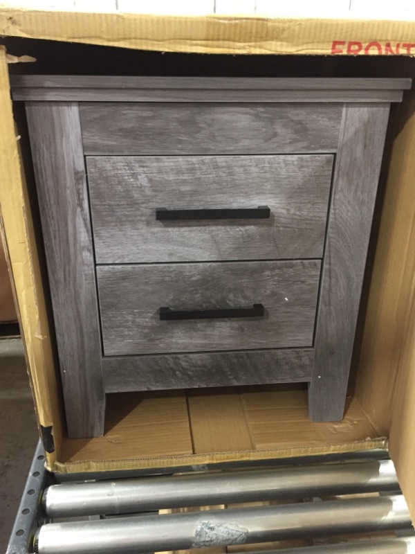 Photo 3 of ACME Vidalia Nightstand, Bedroom Furniture Rustic Gray Oak 27323 a50
