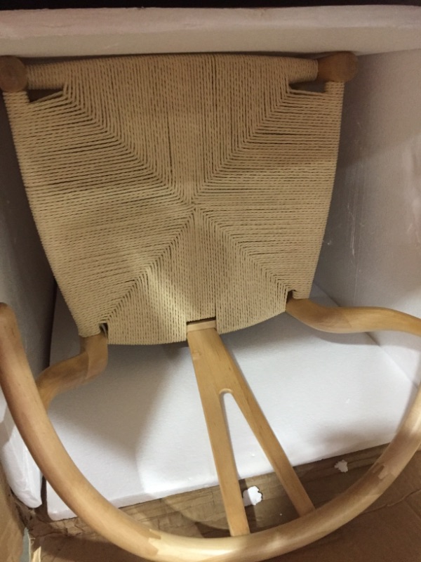 Photo 1 of Amazon Brand – Stone & Beam Wishbone Counter-Height Barstool, 35.5"H, Birch Wood, Natural / Natural
