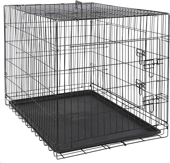 Photo 1 of 30 inch/ 36 inch/42 inch Dog Crate Double Door Folding Metal Dog or Pet Crate Kennel with Tray and Handle
