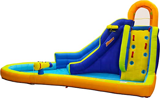 Photo 1 of Banzai Big Blast Water Park, Length: 14 ft 5 in, Width: 10 ft 7 in, Height: 7 ft 11 in, Inflatable Outdoor Backyard Water Slide Splash Bounce Climbing Toy
