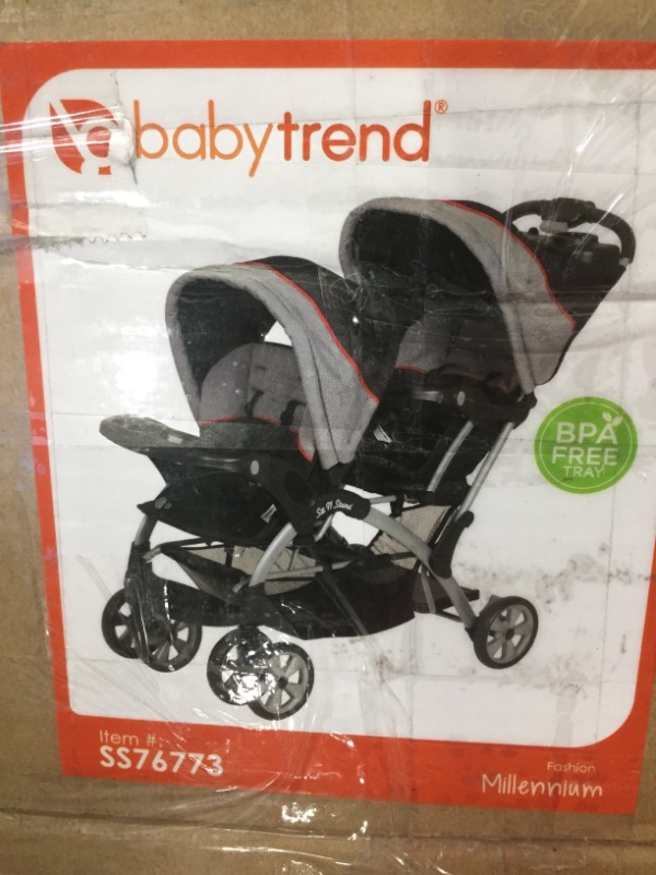 Photo 2 of Baby Trend Sit N' Stand Double Stroller in Millennium Grey
