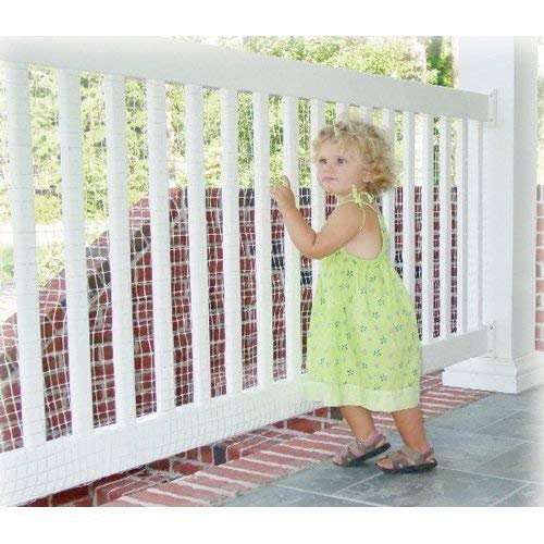 Photo 1 of KidKusion Deck Guard - 16' L x 40 H - Made in USA - Outdoor Balcony and Stairway Deck Rail Safety Net - Clear - Child Safety; Pet Safety; Toy Safety, 4500