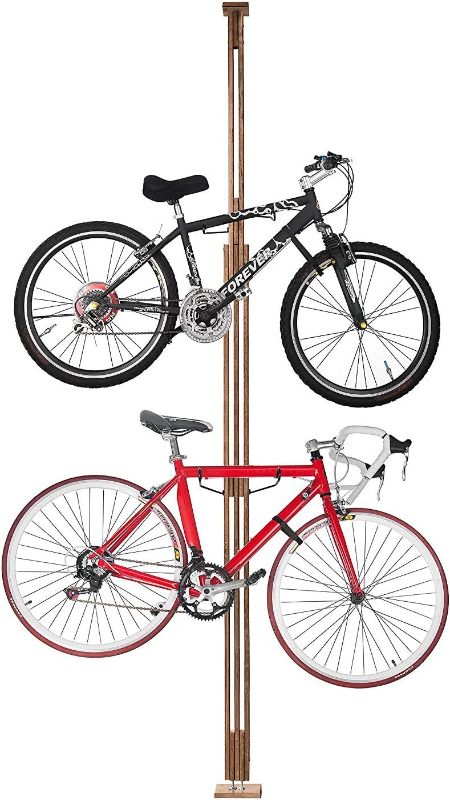 Photo 1 of RAD Cycle Woody Bike Stand Bicycle Rack Storage or Display Holds Two Bicycles and is Constructed of Stylish Hard Wood