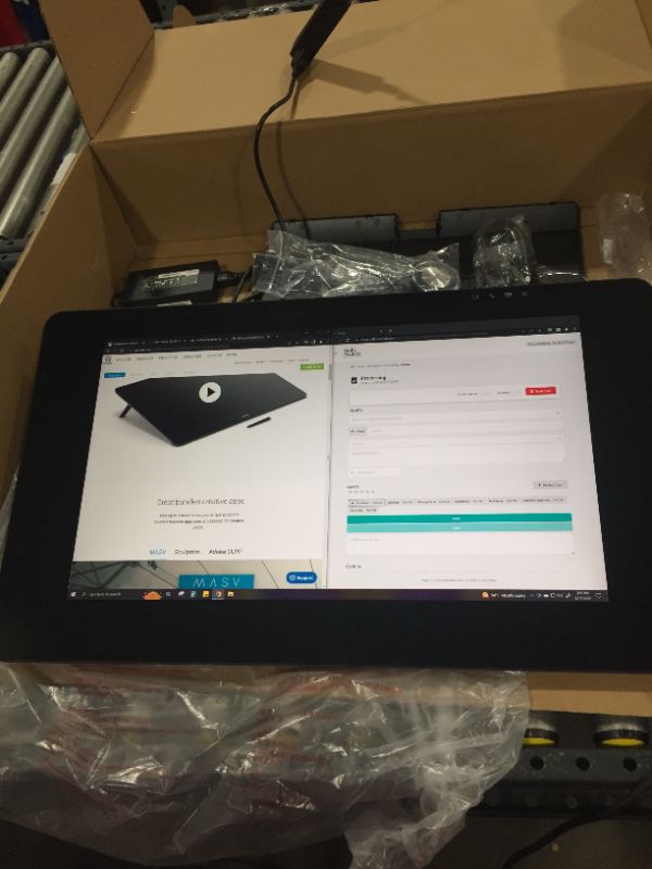 Photo 4 of Wacom Cintiq 22 Drawing Tablet with HD Screen, Graphic Monitor, 8192 Pressure-Levels (DTK2260K0A) 2019 Version, Medium & Express Key Remote for Cintiq & Intuos Pro (ACK411050)