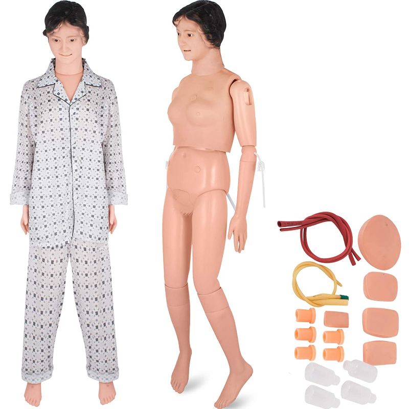 Photo 1 of VEVOR Manikin for The Cure of The Patient Didactic Material in PVC Medical Training Teaching Manikin Model Woman for Teaching at School of Nursing Medicine  46.06 x 18.11 x 9.84 inches; 21.45 Pounds
