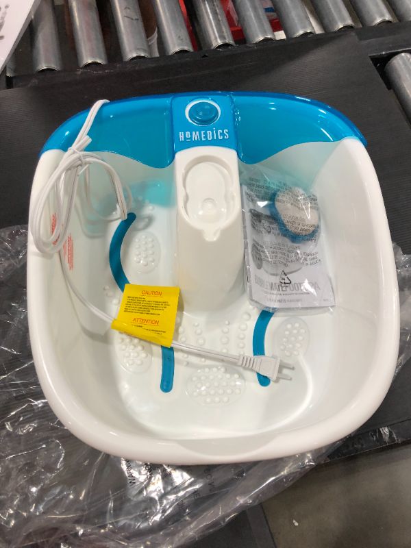 Photo 2 of HoMedics Bubble Mate Foot Spa, Toe Touch Controlled Foot Bath with Invigorating Bubbles and Splash Proof, Raised Massage nodes and Removable Pumice Stone