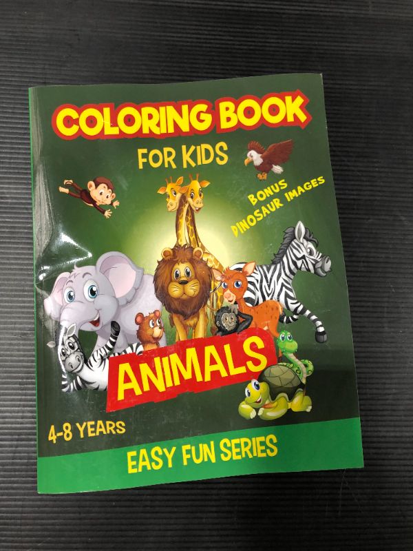 Photo 2 of ANIMAL Coloring Book for Kids ages 4-8: Activity BONUS: Dinosaur Coloring Pages (EASY FUN SERIES)