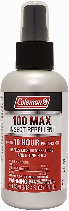 Photo 1 of 
Coleman 100% DEET Insect Repellent, 100 Max Tick and Mosquito Repellent Pump