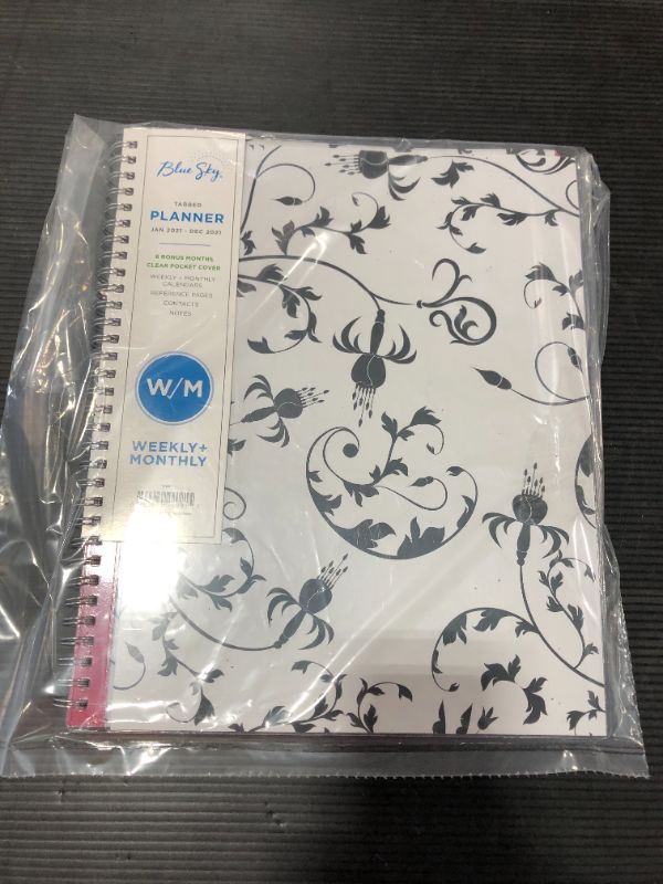 Photo 2 of Blue Sky 2021 Weekly & Monthly Planner, Flexible Cover, Twin-Wire Binding, 8.5" x 11", Analeis (124091)