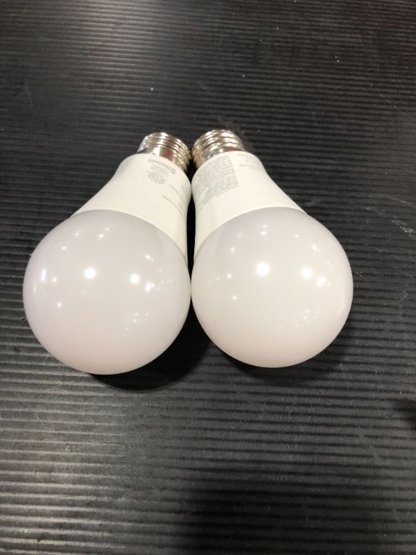 Photo 2 of SYLVANIA Bluetooth Mesh LED Smart Light Bulb, One Touch Set Up, A19 60W Equivalent, E26, RGBW Full Color & Adjustable White, Works with Alexa Only - 2 PK (75760)