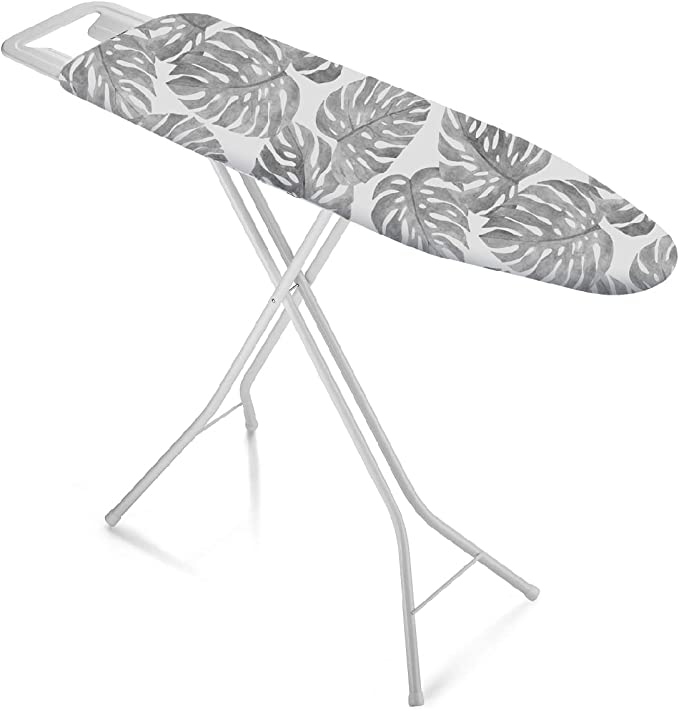 Photo 1 of Bartnelli Ironing Board Made in Europe | Iron Board with 4 Layered Cover & Pad, Height Adjustable up to 36" Features A Safety Iron Rest, 4 Steel Legs, for Home Laundry Room or Dorm Use (43x14)
