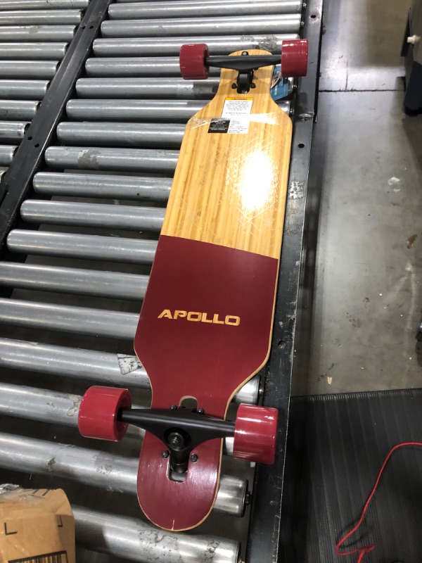 Photo 3 of APOLLO Longboard Skateboards - Premium Long Boards for Adults, Teens and Kids. Cruiser Long Board Skateboard. Drop Through Longboards Made of Bamboo & Fiberglass - High-Speed Bearings & T-Tool