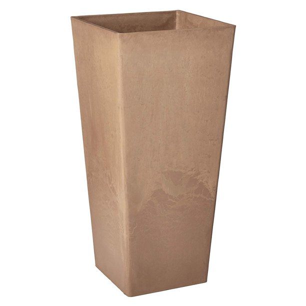 Photo 1 of Arcadia Garden Products 13x13x28" PSW Contempo Tall Square Planter, Cement