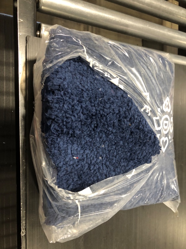 Photo 1 of DEXI Bathroom Rug Mat, Extra Soft and Absorbent Bath Rugs, Machine Wash Dry, Non-Slip Carpet Mat for Tub, Shower, and Bath Room (32"x20", Navy)
