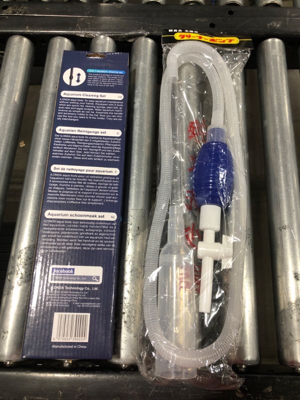 Photo 1 of aquarium Fish Tank Cleaning Kit Tools Algae Scrapers Set 5 in 1 & Fish Tank Gravel Cleaner - Siphon Vacuum for Water Changing and Sand Cleaner (Cleaner Set)
