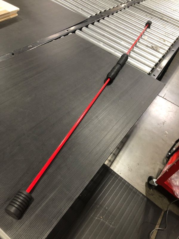 Photo 3 of Elastic Fitness Bar, Multi-Functional Fitness Stretch Bar Muscle Training Stick, Weight Loss Exercise Fat Burning Training Tremor Stick, for Full-Body Training Muscle, Red