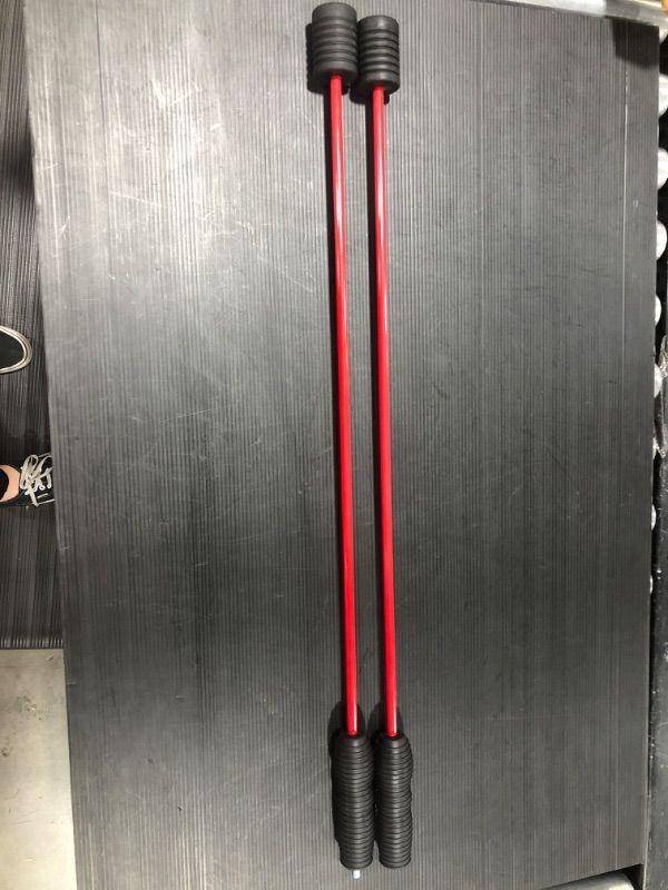 Photo 2 of Elastic Fitness Bar, Multi-Functional Fitness Stretch Bar Muscle Training Stick, Weight Loss Exercise Fat Burning Training Tremor Stick, for Full-Body Training Muscle, Red